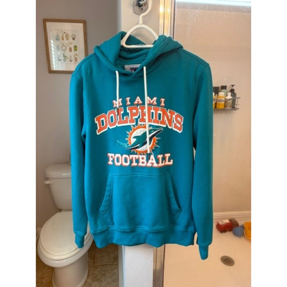 Miami Dolphins Starter Hoodie Sweatshirt Women's Small Teal NFL Football